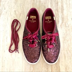 Keds Kate Spade Glitter Sneaker in Plum